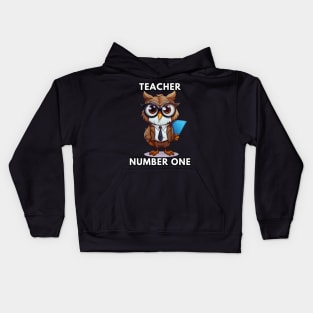 Teacher Number One Gift Kids Hoodie